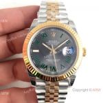 (EWF) Best Copy Rolex Wimbledon Datejust II Cal.3235 Watch 2-Tone Jubilee Green Roman